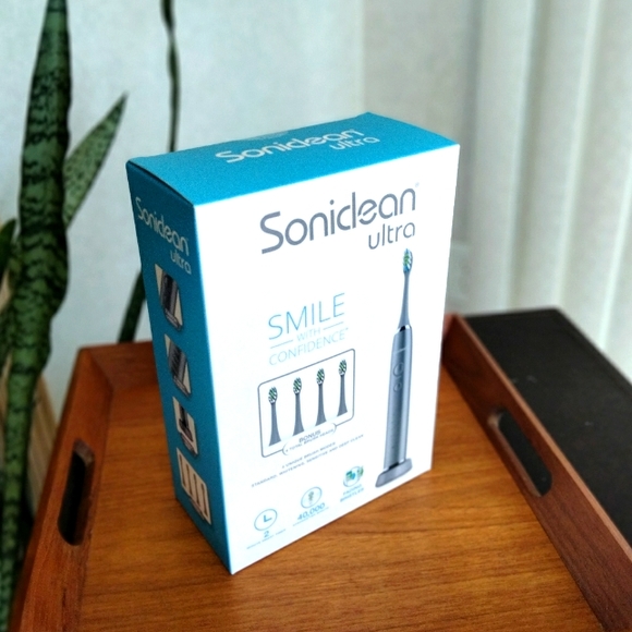 NIB SONICLEAN Ultra Rechargeable Sonic Toothbrush w/ Bonus Toothbrush Heads - Picture 5 of 13
